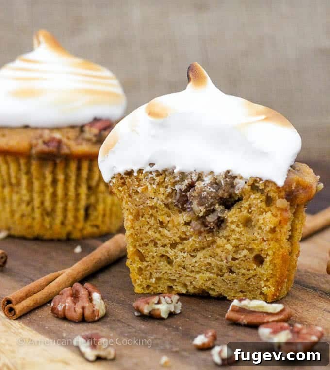 Mini Sweet Potato Casseroles 6 Artfully piped and toasted homemade marshmallow frosting on a Sweet Potato Casserole Cupcake.