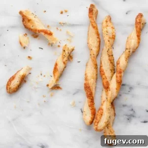 Gourmet Gouda & Rosemary Twists 5 Rosemary Gouda Straws, a delicious and easy party snack