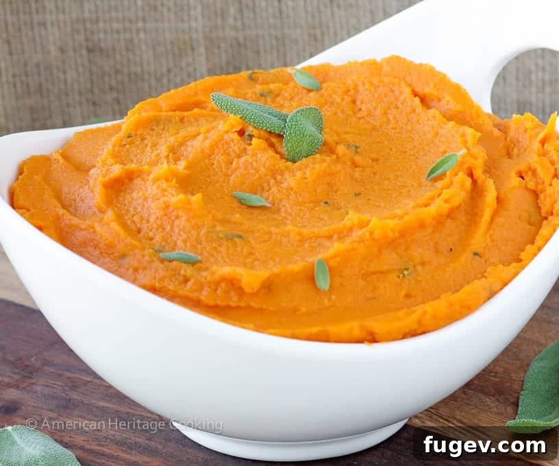 Golden Brown Butter Sage Sweet Potato Mash 4 Brown Butter Sage Mashed Sweet Potatoes will liven up any meal! Easy, stunning and delicious!