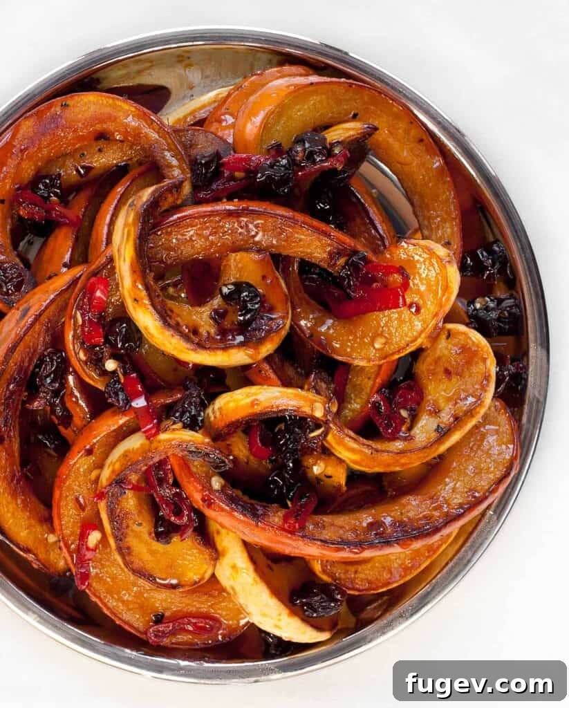 Agrodolce Glazed Winter Squash 2 Winter Squash Agrodolce, a vibrant roasted dish with sweet and spicy sauce