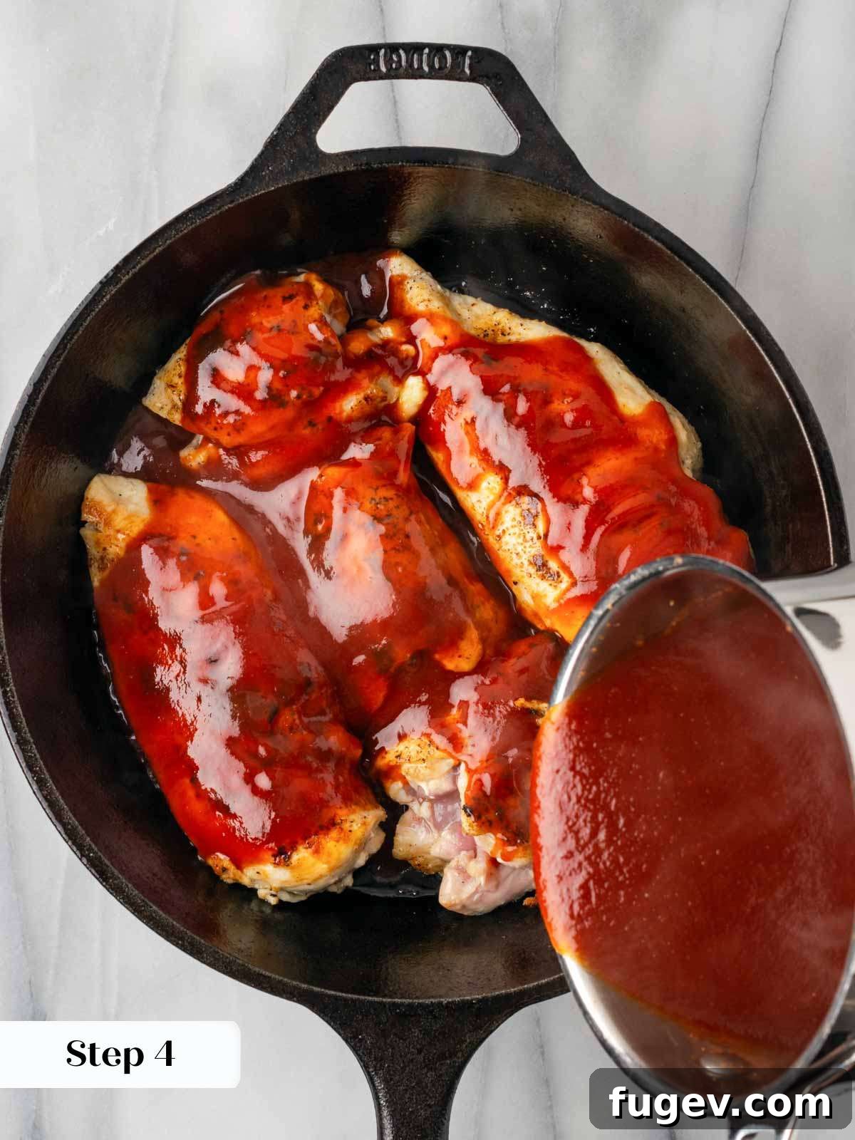 Perfect Backyard BBQ Chicken 11 adding sauce to bbq chicken.
