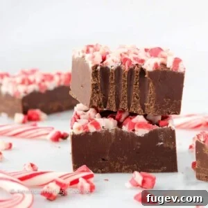 An easy Dark Chocolate Peppermint Fudge recipe.