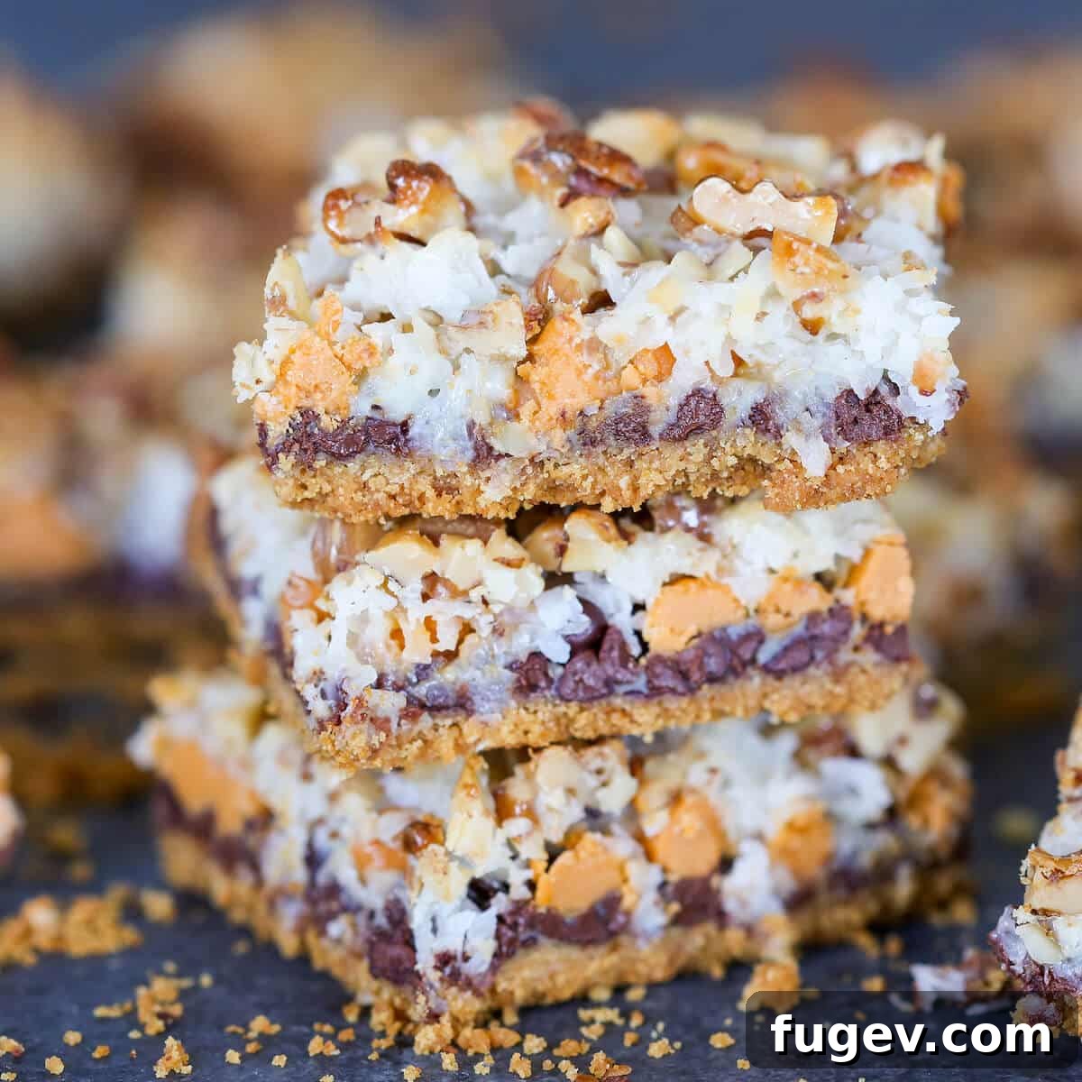 25 Deliciously Simple Christmas Cookies 44 Seven Layer Bars Stacked.