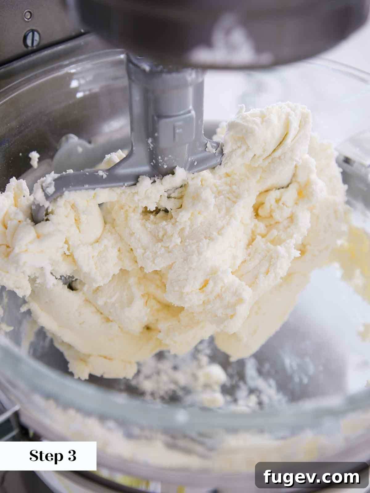 Velvet Vanilla Cake Recipe 18 Butter and sugar mixture, before the addition of cream for buttercream.