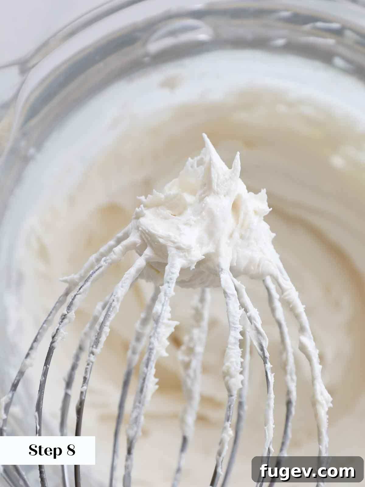 Silky Smooth Ermine Buttercream 14 Ermine frosting whipped to stiff peaks, demonstrating its excellent stability and readiness for piping.