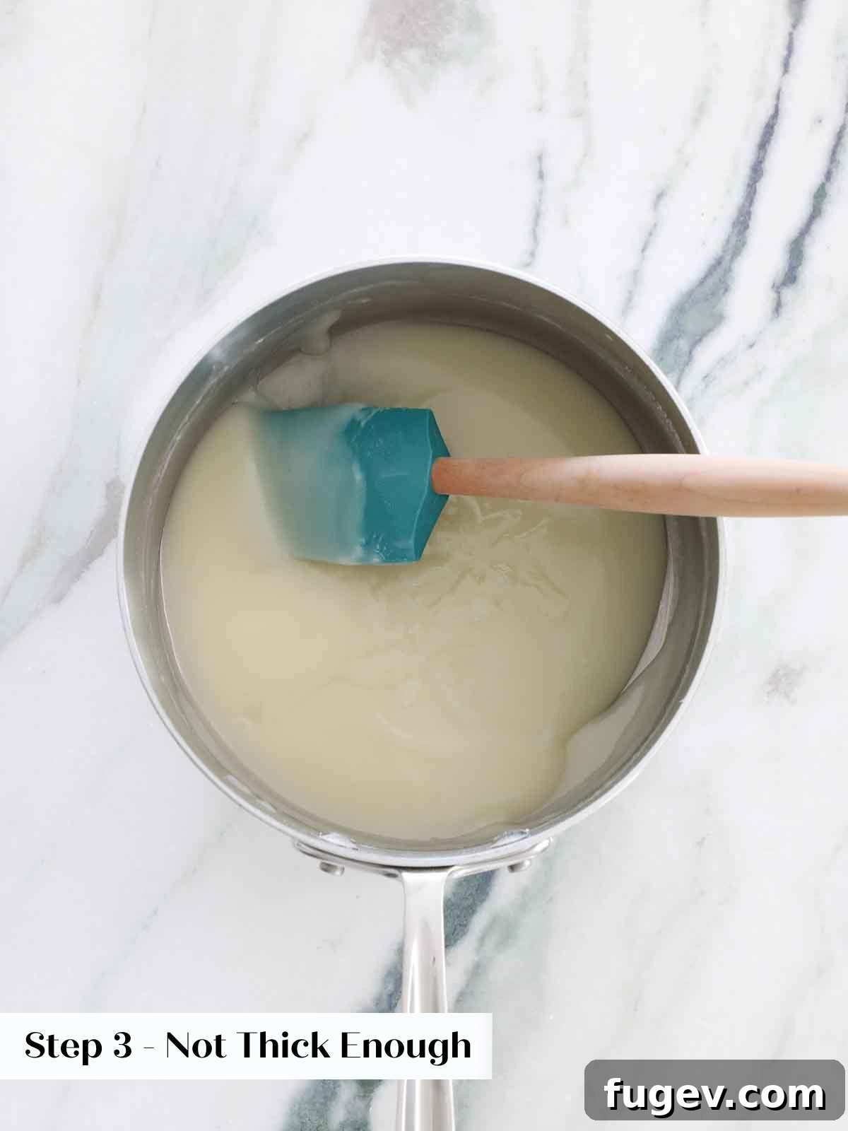Silky Smooth Ermine Buttercream 8 The perfectly cooked flour base for ermine frosting, showing the ideal thick 'plop' consistency.