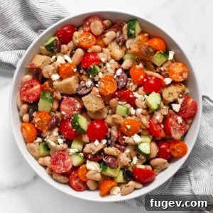 Cannellini bean salad in a bowl.