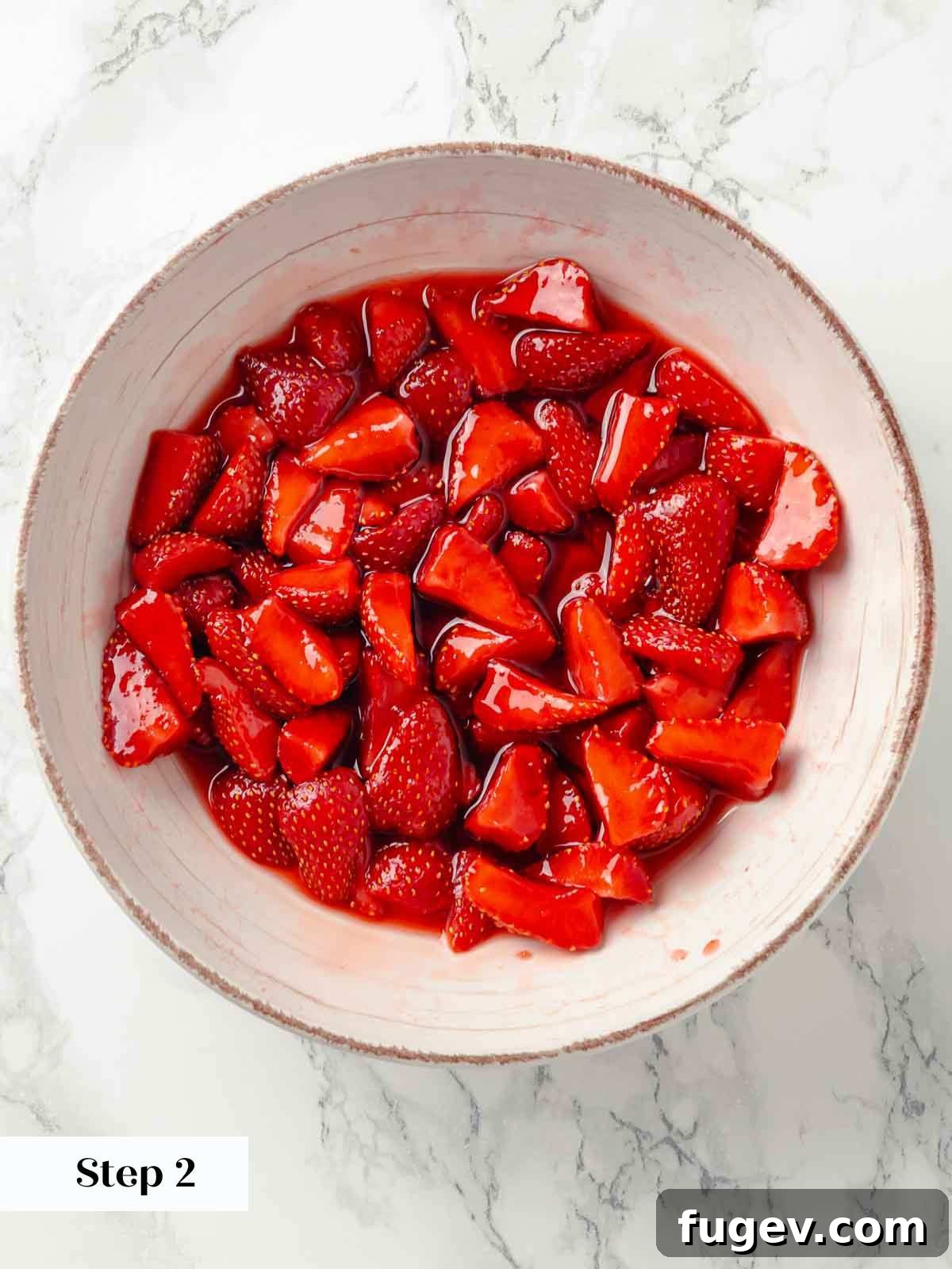 Tangy Buttermilk Panna Cotta 12 macerated strawberries.