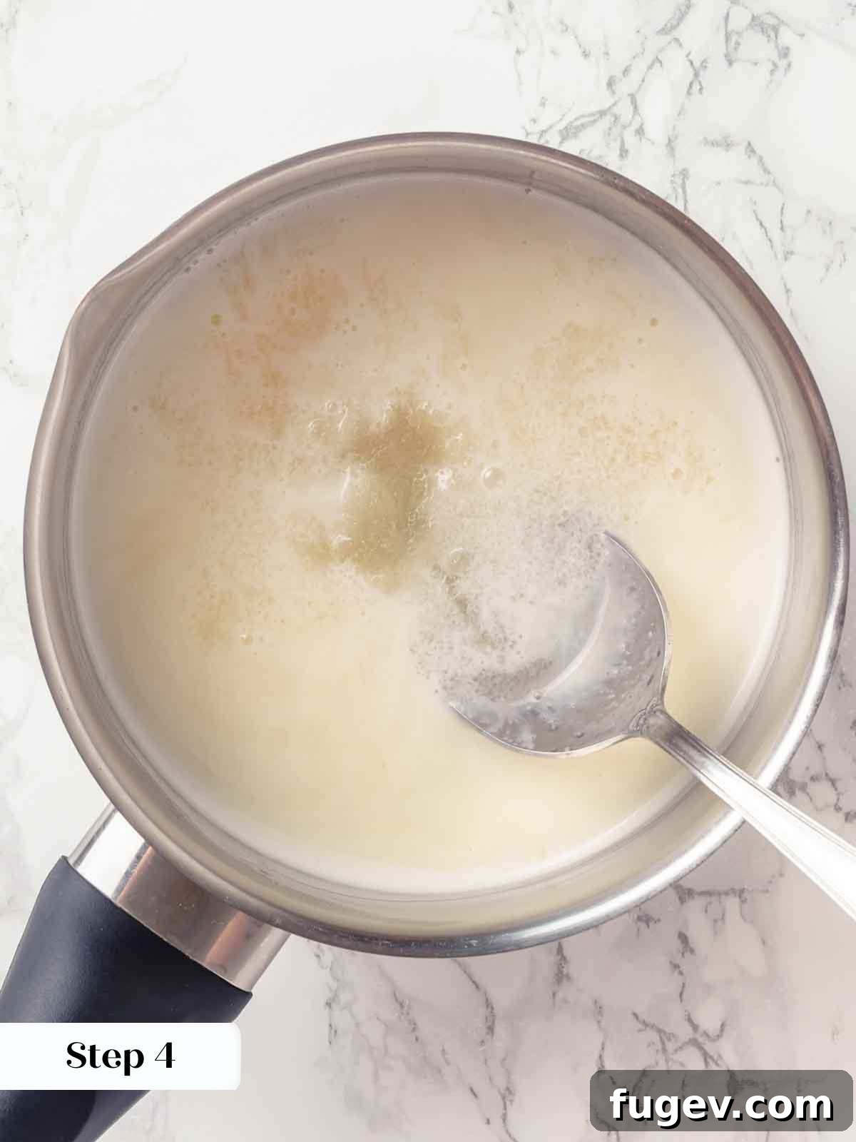 Tangy Buttermilk Panna Cotta 8 melting bloomed gelatin in hot cream.