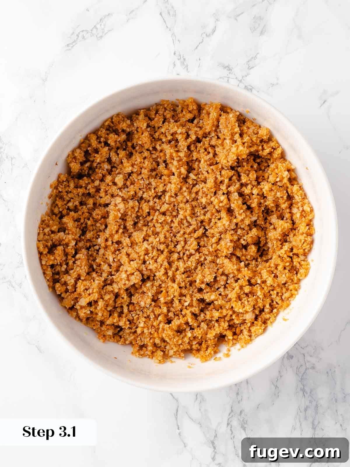 Spiced Pumpkin Cheesecake 5 Ground gingersnaps for the pumpkin cheesecake crust.