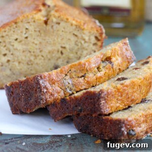 Nutty Brown Butter Rum Raisin Banana Bread 6 This Brown Butter Rum Raisin Banana Bread is a sinfully delicious combination of nutty brown butter, rum soaked raisins and incredibly moist banana bread! So delicious, you won’t want the loaf to end!