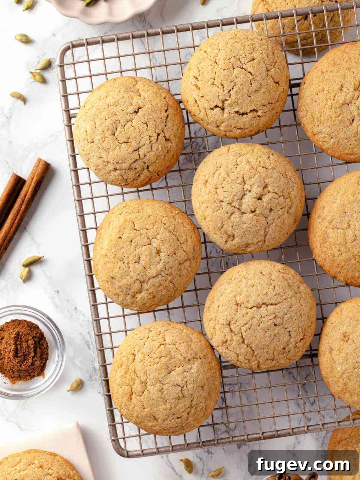 Chai-Spiced Sugar Cookies 16 Step 6 continuation: several finished chai sugar cookies, ready to be enjoyed.