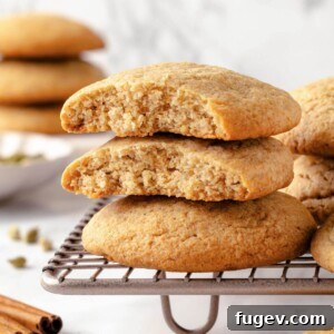 A chewy chai sugar cookie with a visible texture.