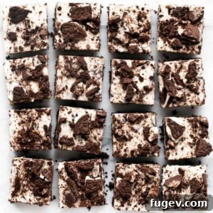 No-Bake Cookies & Cream Cheesecake Bars