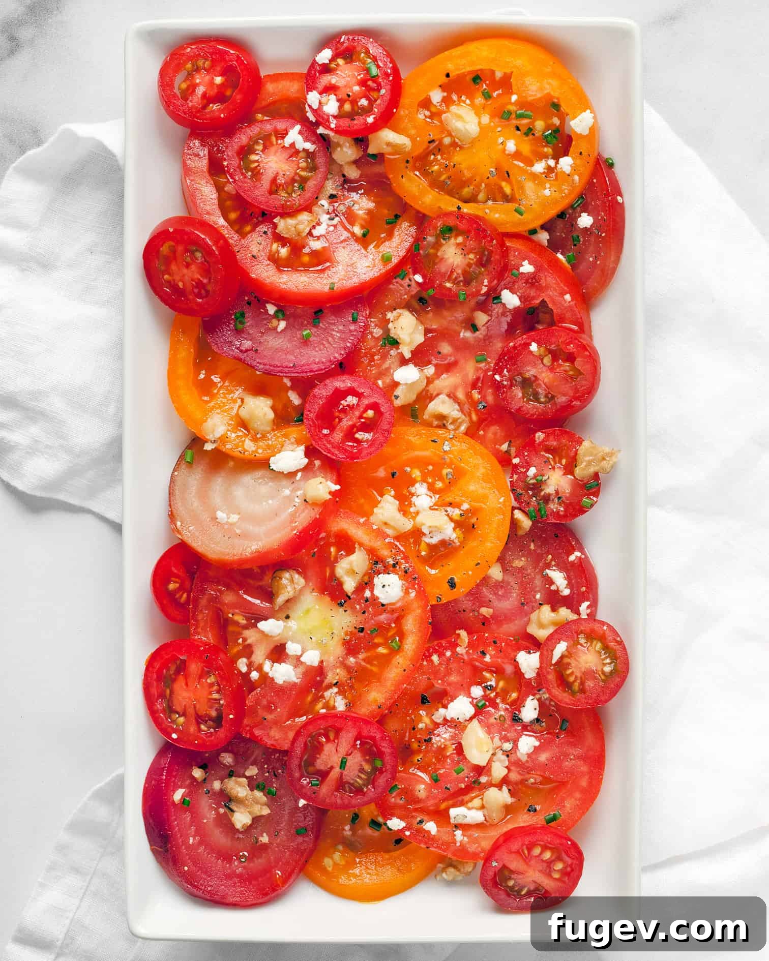 Close-up of Fresh Tomatoes and Chioggia Beets