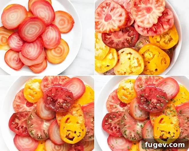 Vibrant Tomato Beet Salad 4 Roasted Beets Ready for Salad