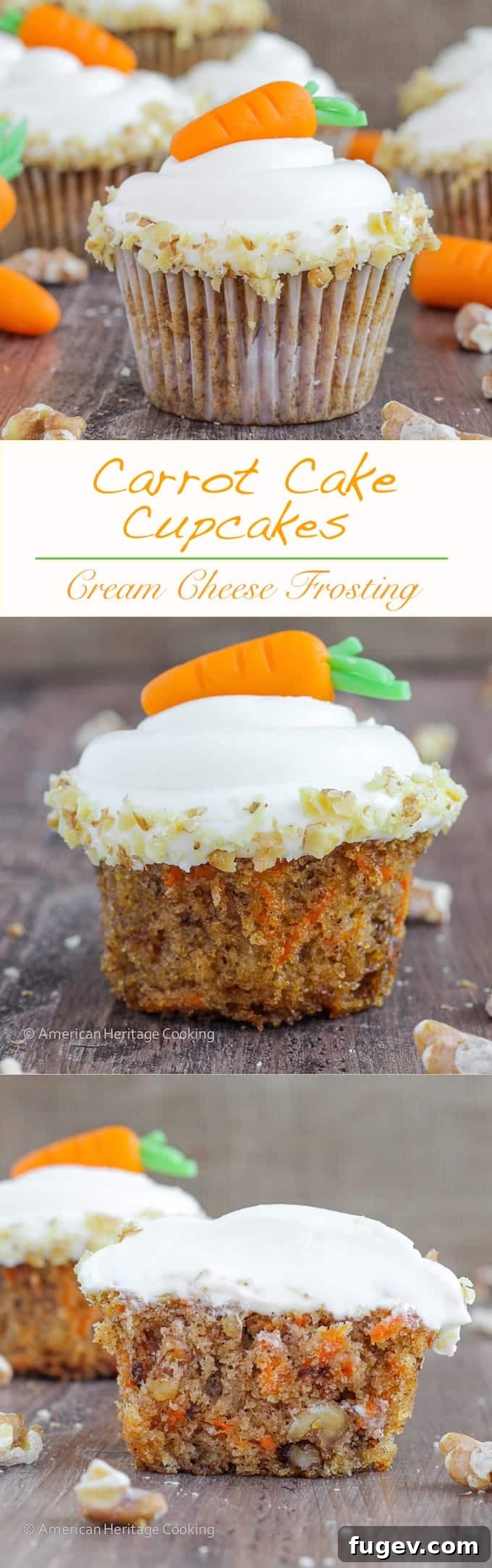 Decadent Carrot Cake Cupcakes 22 These are the moistest, most delicious Carrot Cake Cupcakes | A recipe I learned in culinary school that my husband said were the best ever!