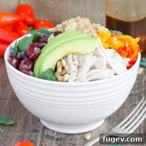 Close-up of a Quinoa Kale Power Bowl, showcasing fresh ingredients and appealing textures.