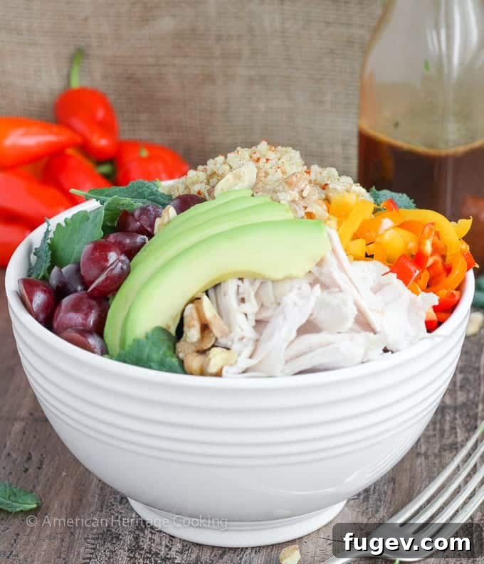 Emerald Energy Quinoa Bowl 4 The Quinoa Kale Power Bowl showcasing its vibrant colors and fresh ingredients, ready to be enjoyed.