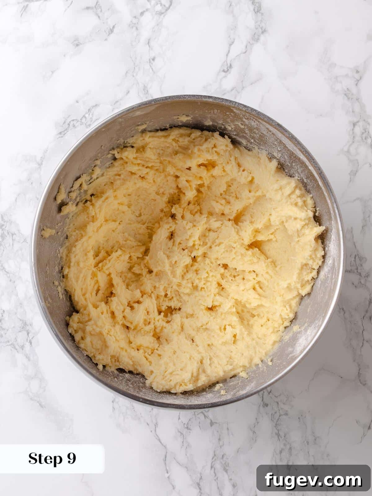Melted Butter Dream 16 Flour and salt are combined into the butter and sugar mixture, forming the final structure for the gooey topping.