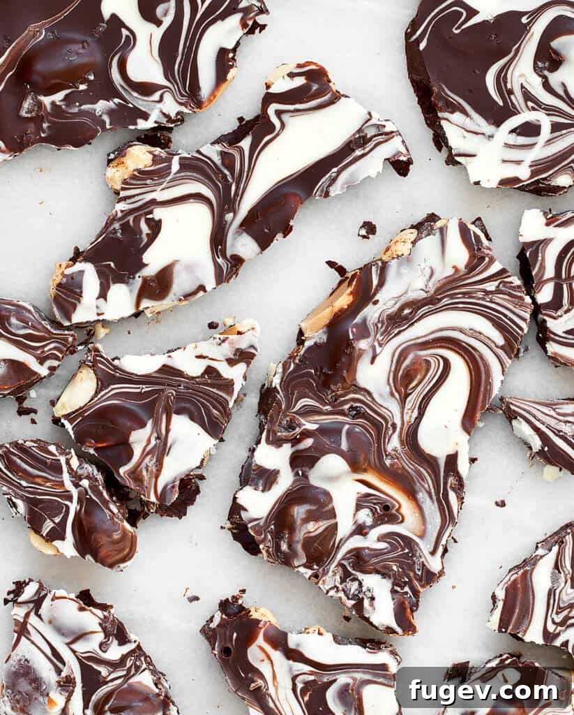 Artisan Marbled Chocolate 3 Marbled Chocolate Bark on a cooling rack