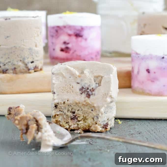 Gourmet Ice Cream Cookie Towers 3 A close-up of a refreshing Ice Cream Cookie Stack, featuring vibrant ice cream layers and a delicious cookie base, ready for a summer party.
