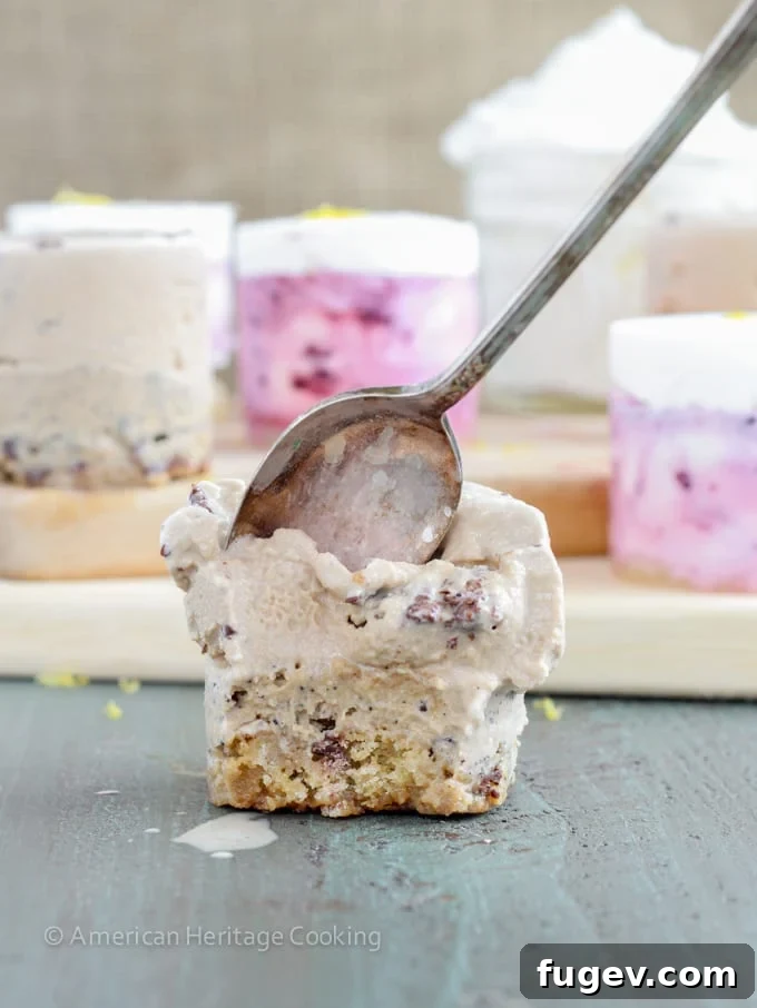 Gourmet Ice Cream Cookie Towers 6 Close-up view of an Ice Cream Cookie Stack, highlighting its intricate layers and the textural contrast between the soft ice cream and the firm cookie.