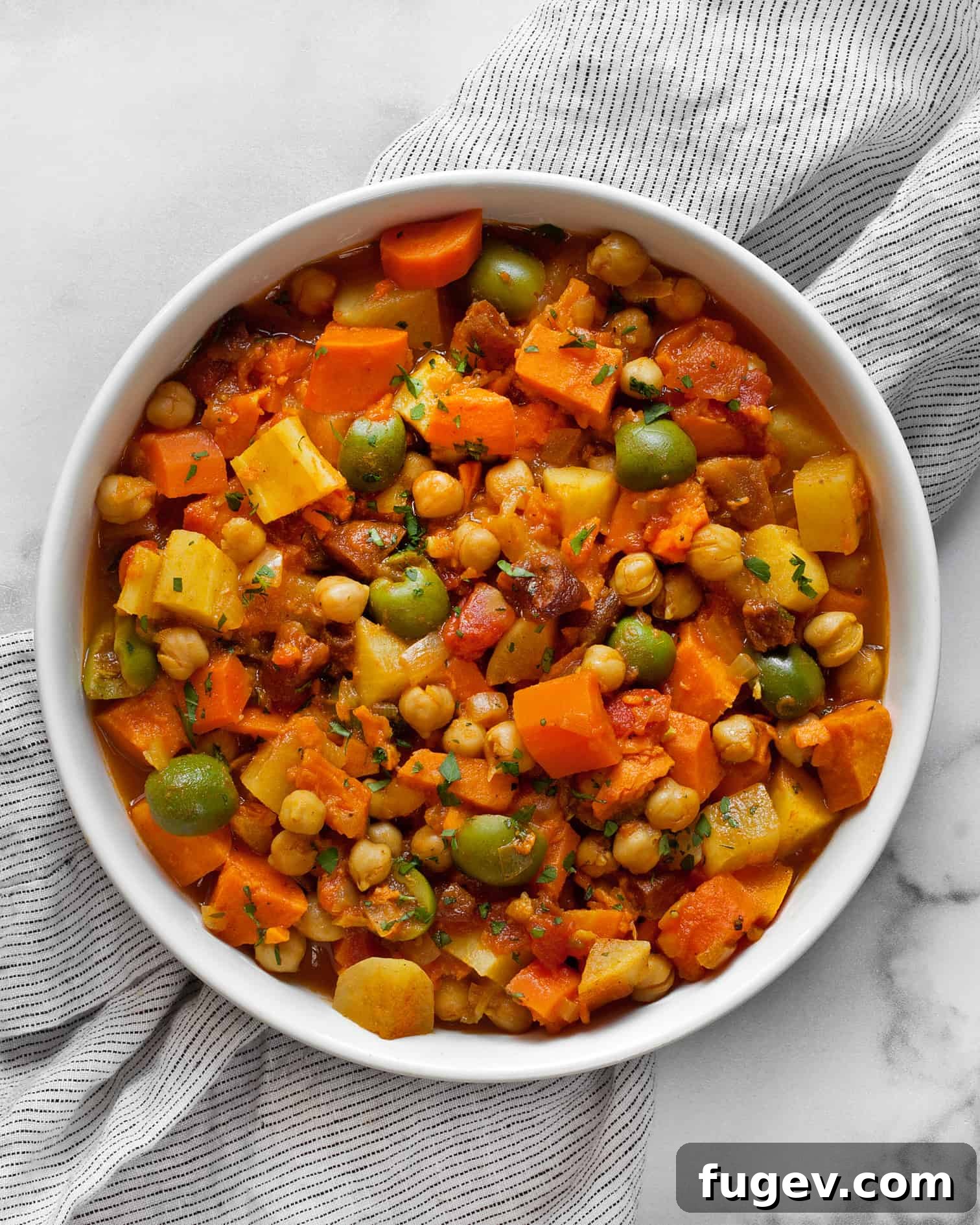 Spiced Root Vegetable Tagine 3 Root vegetable tagine in a bowl