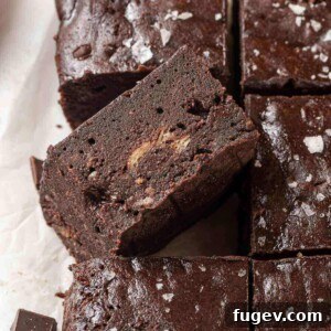 Squares of banana brownies arranged neatly, ready to be served.