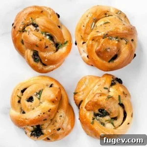 Savory Rosemary Olive Twists 5 Rosemary Olive Knots