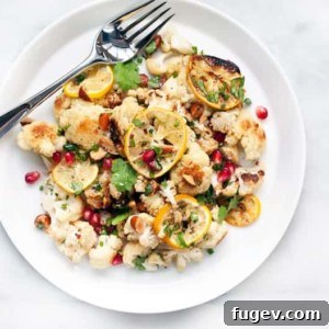 Roasted Cauliflower Meyer Lemon Salad recipe image.