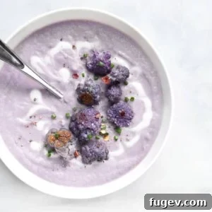 Violet Flame Cauliflower Velouté 4 Roasted Spicy Purple Cauliflower Soup