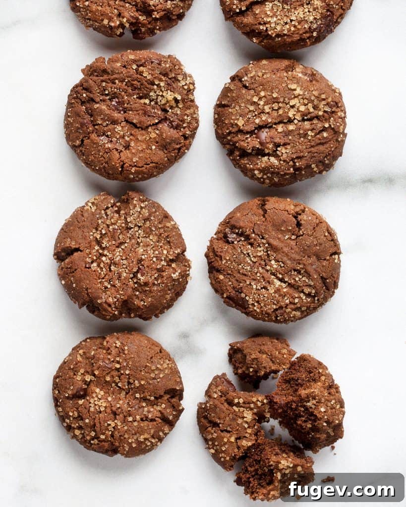 Spiced Chocolate Cookies arranged beautifully