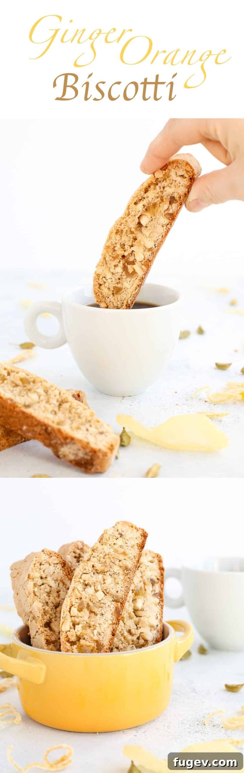 Zesty Ginger-Orange Almond Biscotti 9 Collection of Ginger Orange Almond Biscotti with festive decorations