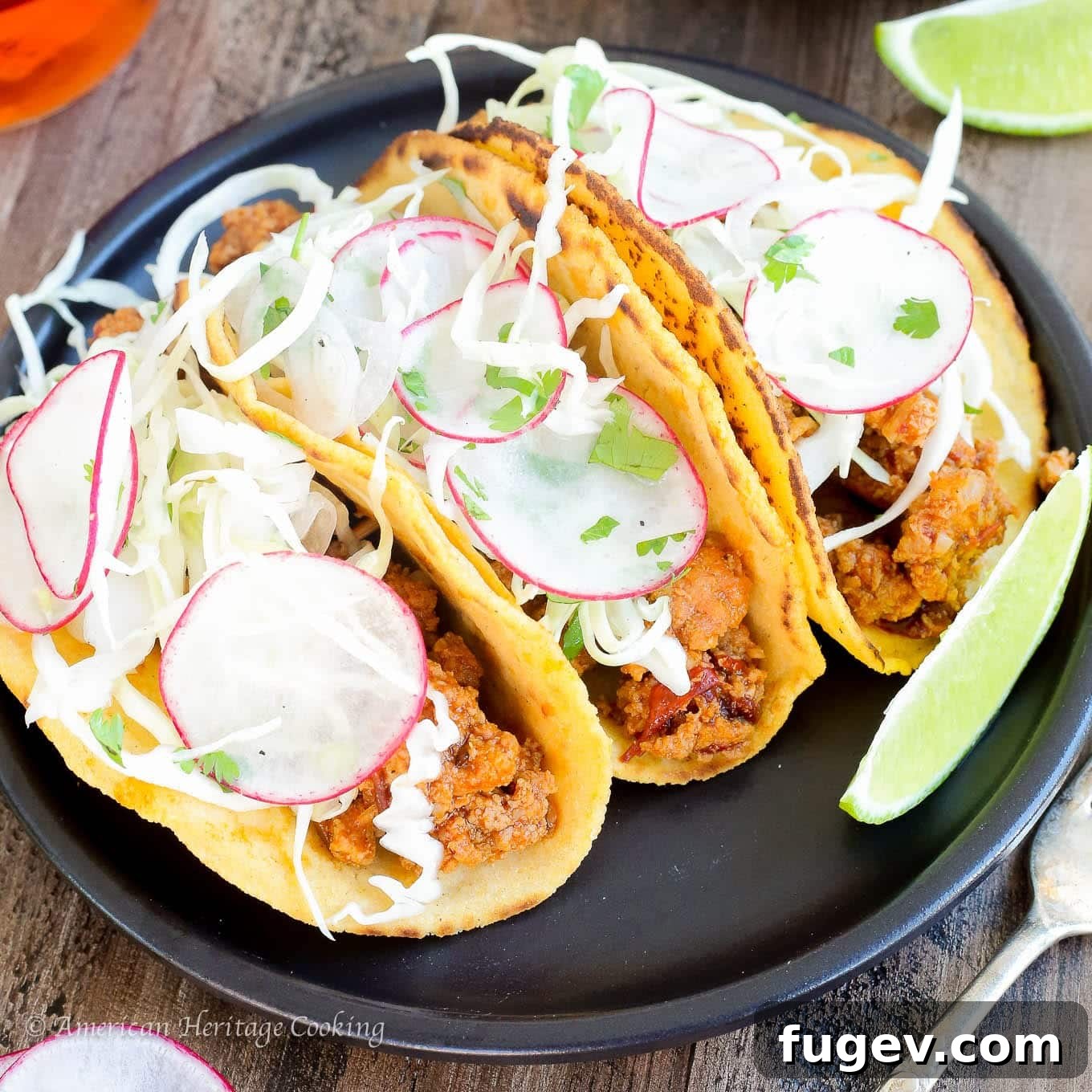Chipotle Infused Chorizo Tacos 5 A spread of Chipotle Chorizo Tacos, showcasing the vibrant colors and textures of the filling, tortillas, and slaw, ready to be enjoyed.