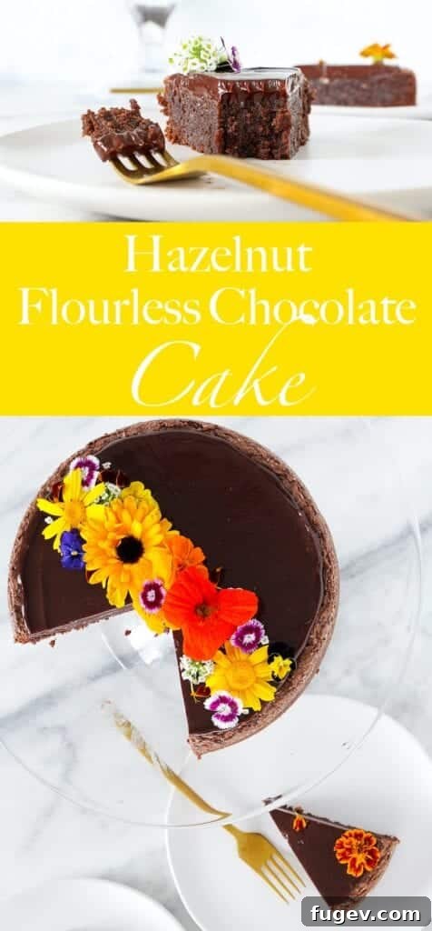 Decadent Flourless Chocolate Torte 6 This Hazelnut flourless chocolate cake is rich and chocolatey
