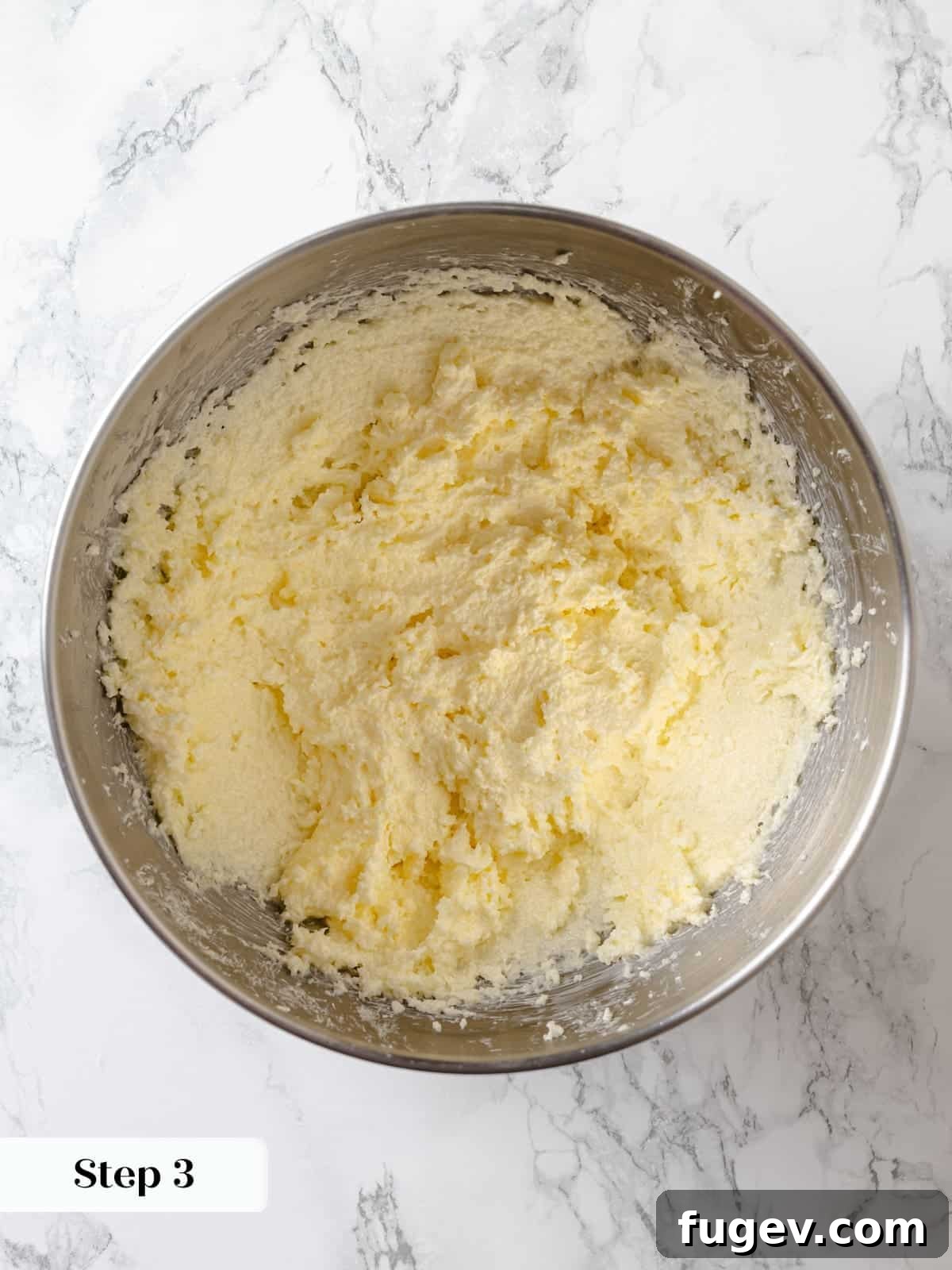 Sinfully Rich Chocolate Delight 7 Softened butter and granulated sugar beaten together until light, fluffy, and pale, forming the base of the Devil’s food cake batter.