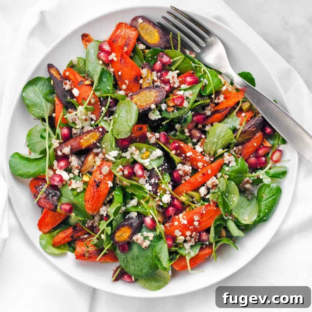 Caramelized Carrots and Tangy Feta Salad 2 Vibrant Roasted Carrot Feta Salad, a healthy and delicious meal