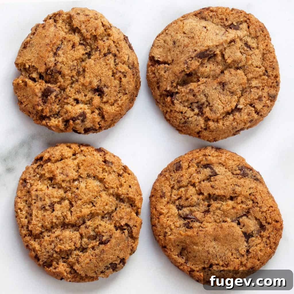 Wholesome Chocolate Chip Delights 3 Close-up of a stack of Whole Wheat Chocolate Chip Cookies, showcasing their rich texture