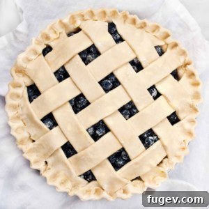 Blueberry Lime Pie with a lattice crust