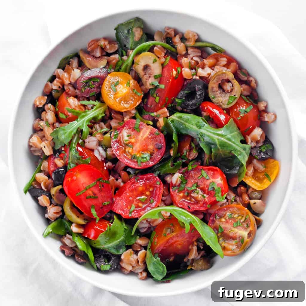 Zesty Farro Puttanesca with Sun-Ripened Tomatoes 4 Fresh Tomato Farro Puttanesca, a vibrant and healthy Italian dish