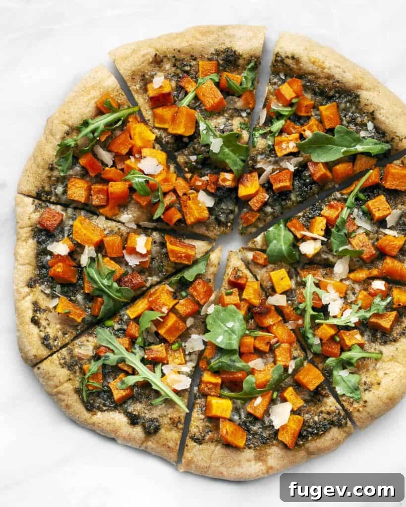Caramelized Butternut Pizza 2 Roasted Butternut Squash Pizza - A seasonal delight with savory roasted squash.