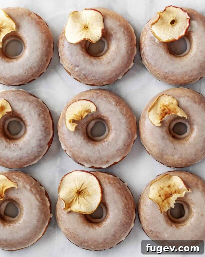 Spiced Apple Baked Donuts 2 Baked Apple Cinnamon Donuts with Maple Glaze