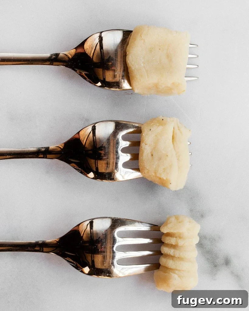Pillowy Potato Gnocchi 5 Hand-rolled Potato Gnocchi on a Floured Tray
