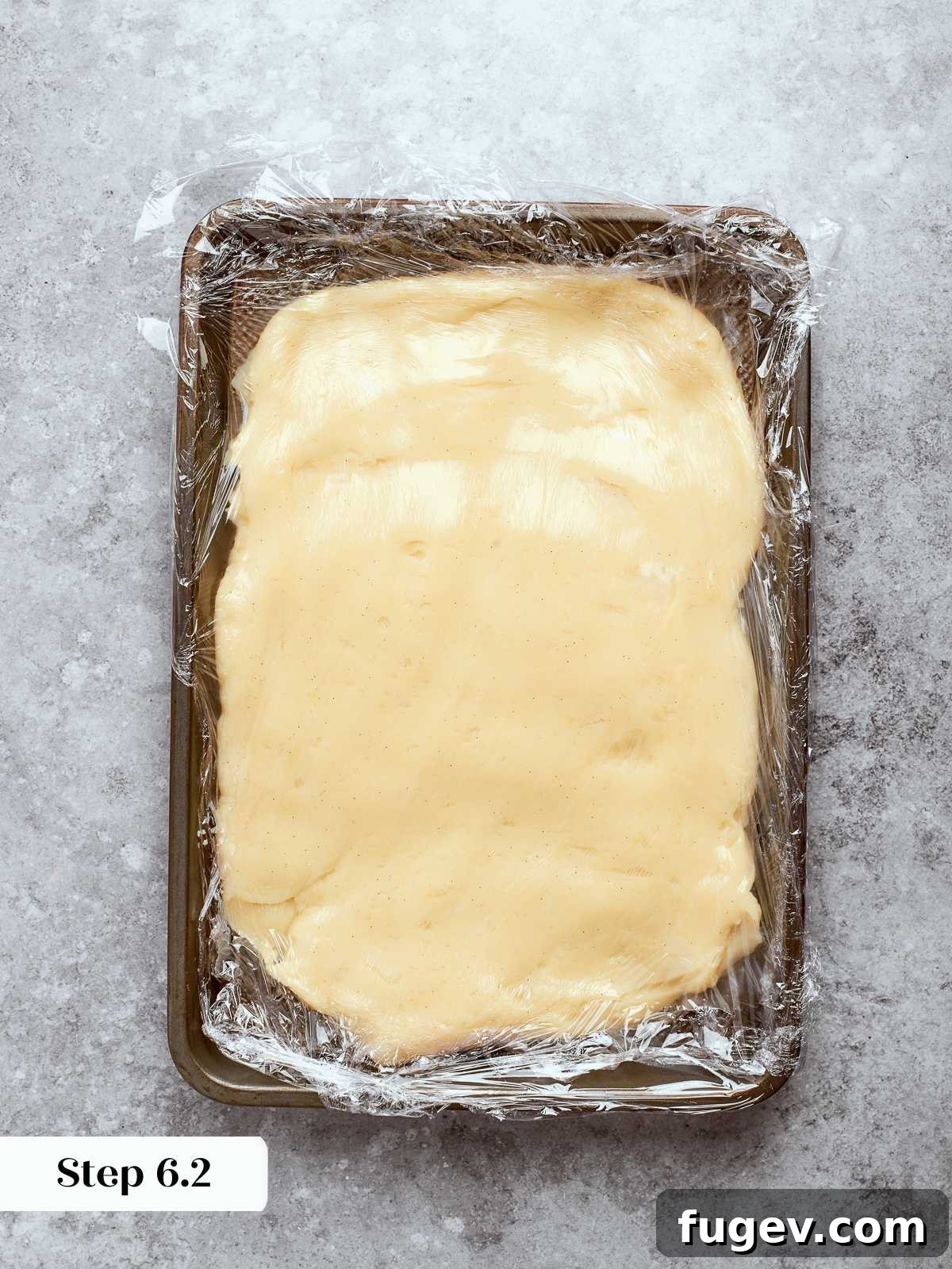 Sweet Cream Clouds 14 Chilled pastry cream set and firm after refrigeration, ready to be reconditioned for crème légère.