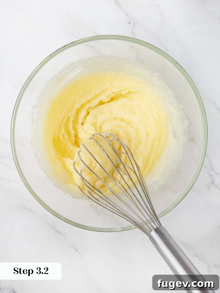 Fudgy Peanut Butter Brownies Recipe 7 Hand-whisking dissolves the sugar, building the glossy crackly top peanut butter brownies are known for.