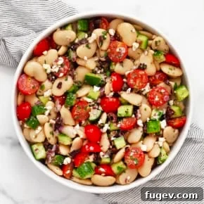 Butter bean salad in a bowl.