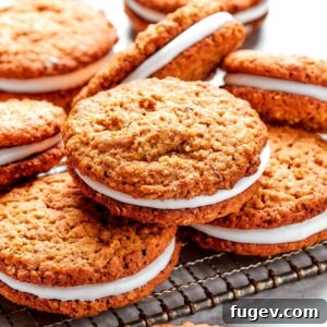 Stacked and ready to eat, these oatmeal cream pies trade cellophane wrappers for real from-scratch flavor.